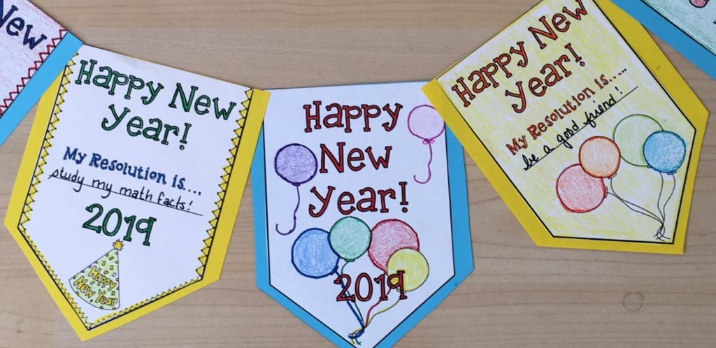 New Year's Resolution Banners for Upper Elementary