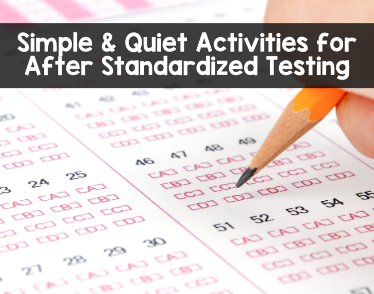 Quiet Activities for After Standardized Testing