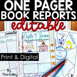 One Pager Book Reports