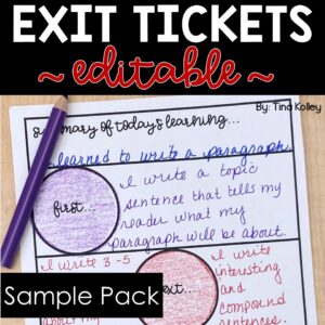 Exit Tickets Sample Pack