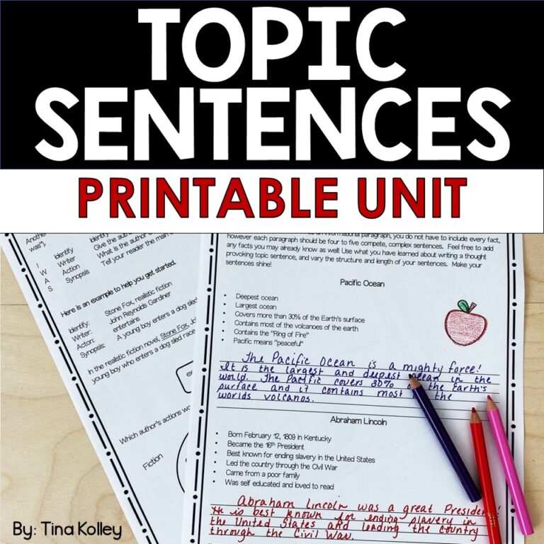 Writing Topic Sentences