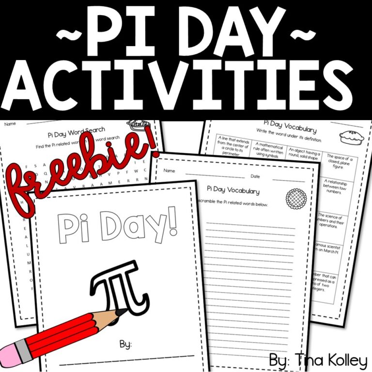 FREE Pi Day Activities Pi Day Wordsearch and Vocabulary Teach With Tina