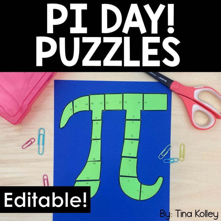 Pi Day Activities Pi Day Puzzles Editable Teach With Tina