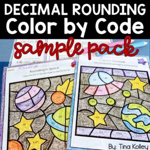 Rounding Decimals Color by Code Practice and Review
