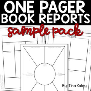 Book Report Template One Pager Template