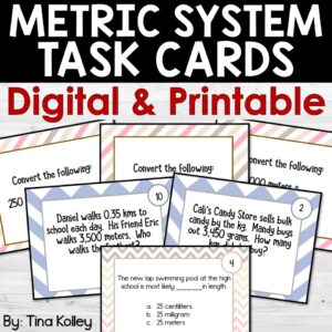 Metric Conversion Task Cards Metric System Conversions