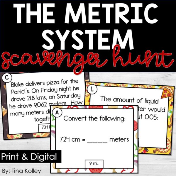 Metric System Conversions Scavenger Hunt TPT