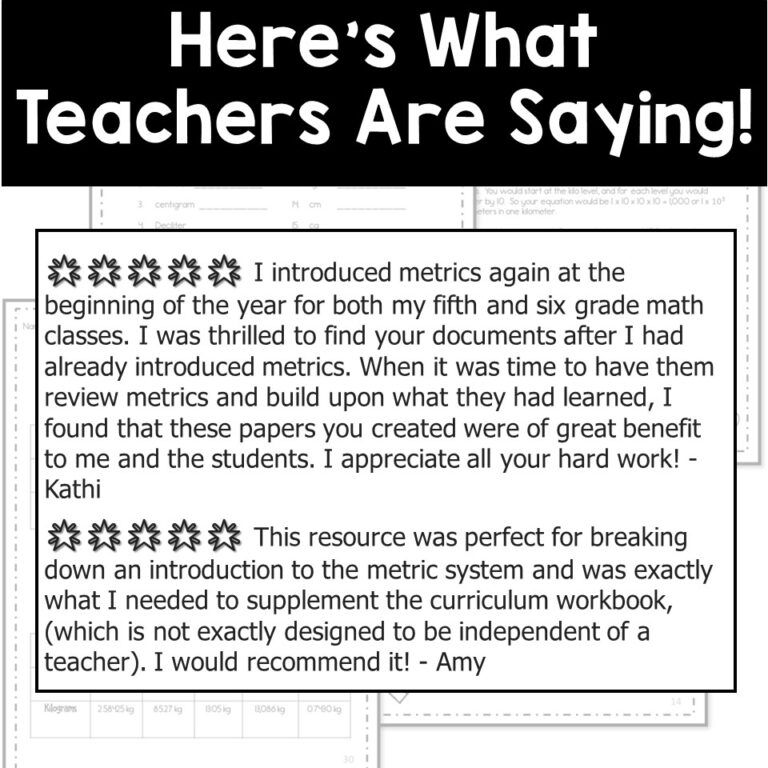 Teaching the Metric System - Metric System Unit - Teach With Tina