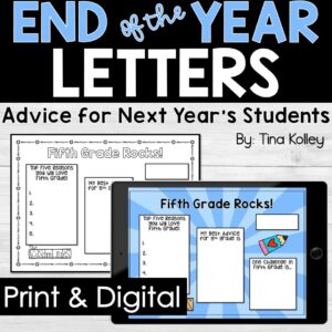 End of Year Activities for Elementary Students 5th Grade