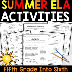 Summer Review Packet for 5th grade into 6th grade