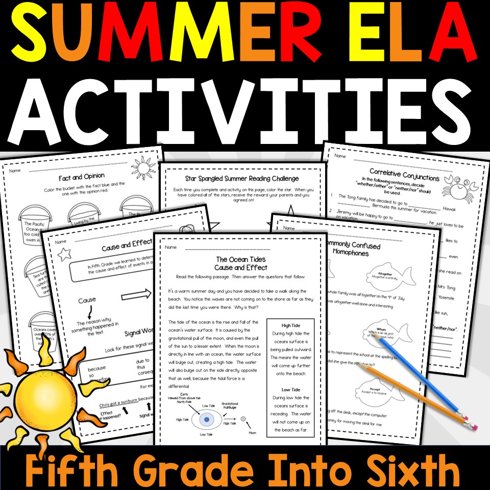 Summer Review Packet for 5th grade into 6th grade