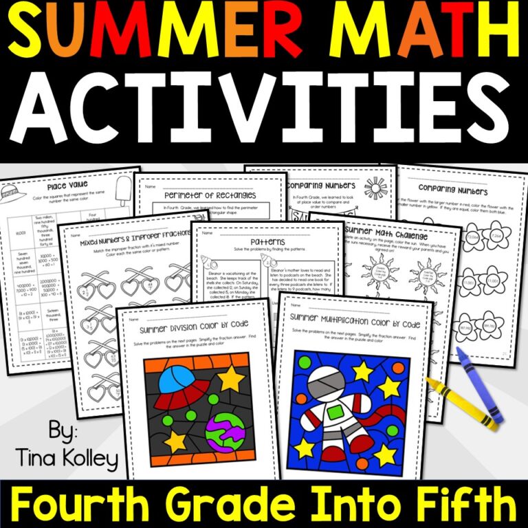 Summer Review Packet for 4th Grade