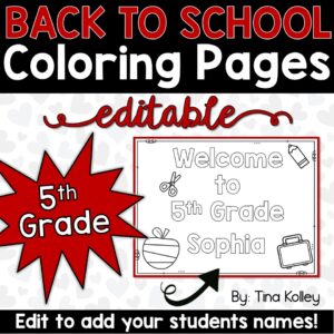 Back to School Coloring Pages 5th Grade