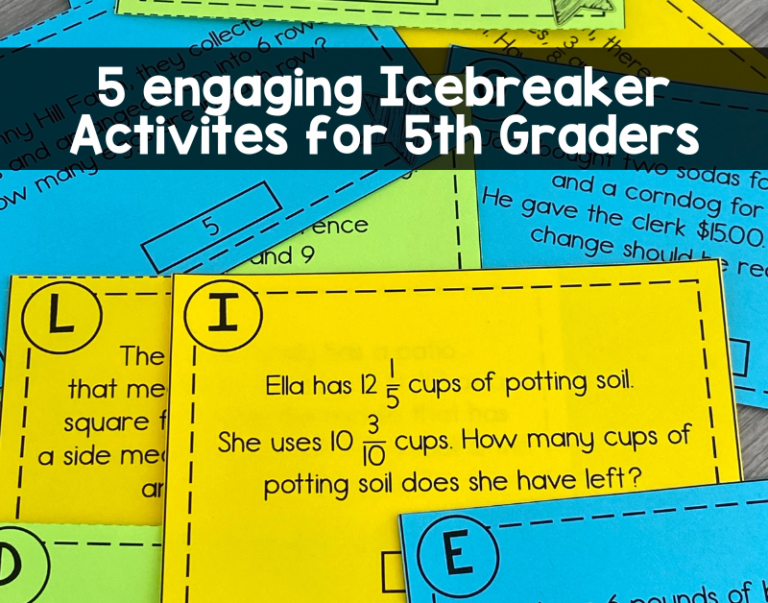 5th grade back to school icebreakers