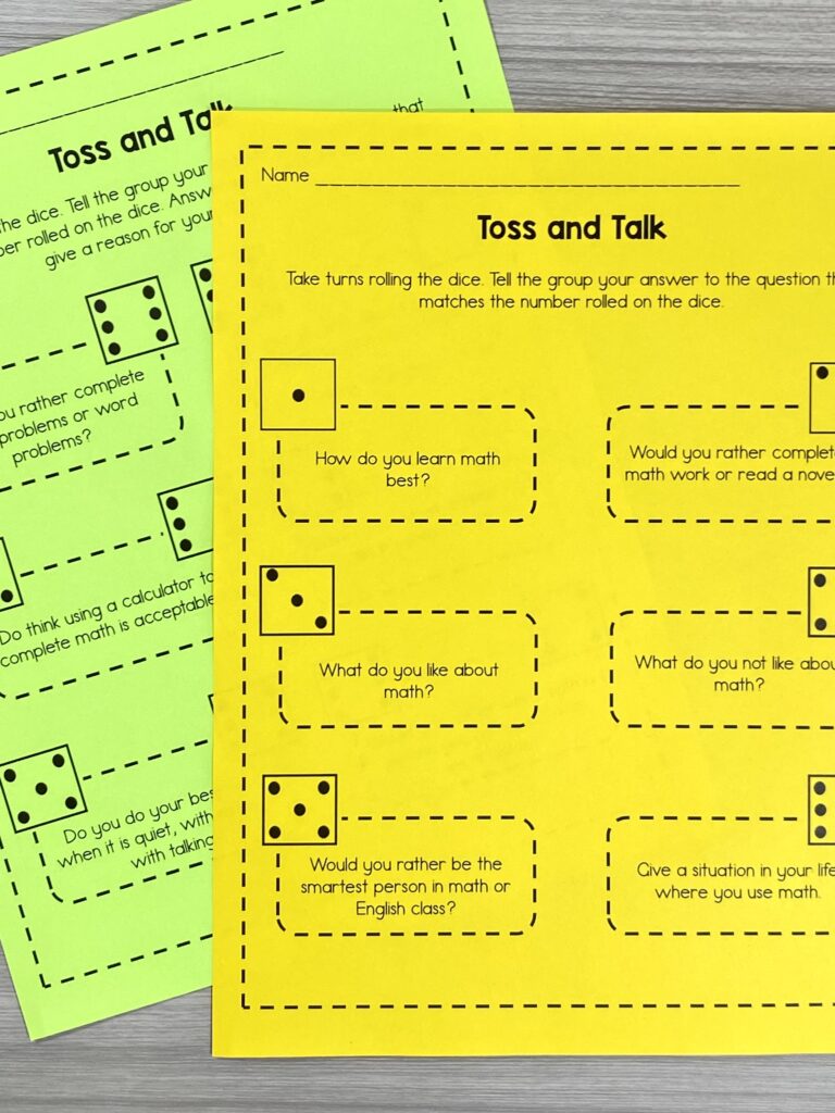 Back To School Activities Icebreakers For The 6th Grade Math Class Teach With Tina