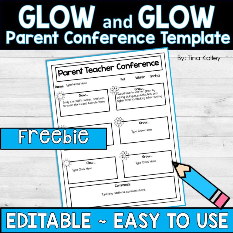 Glow and Grow Parent Conference Form