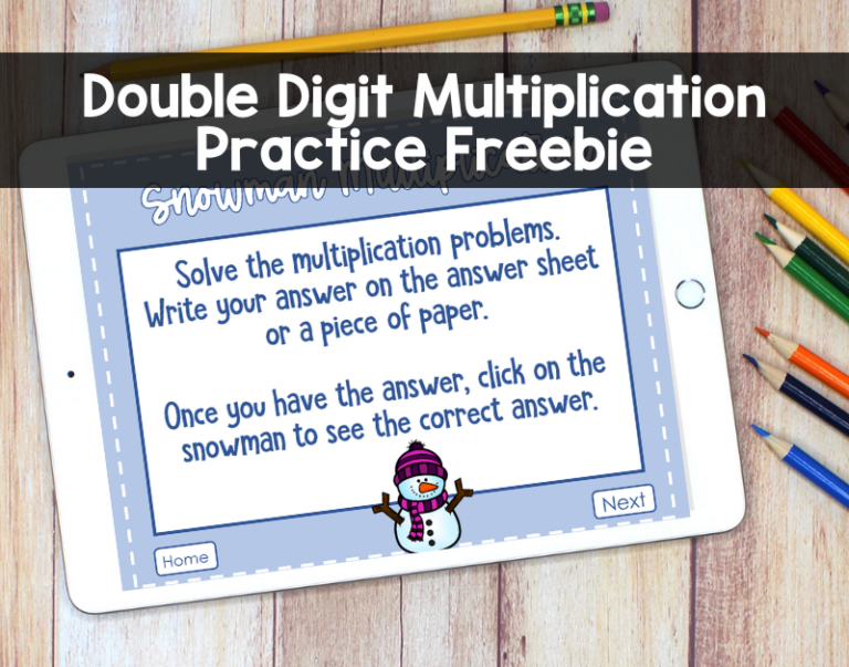 Double Digit Multiplication Practice