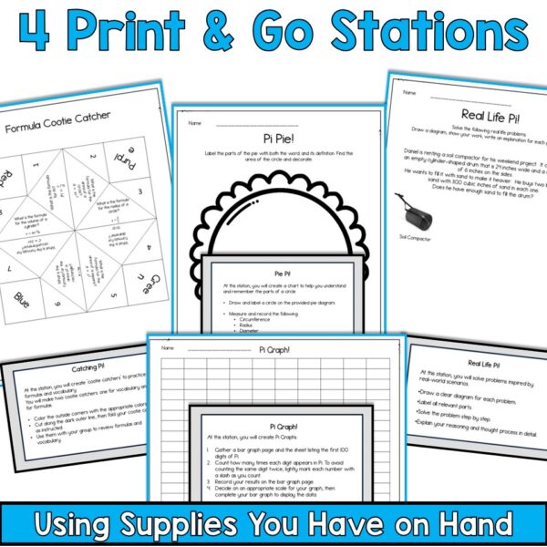 Pi Day Hands-On Activities - Pi Day Stations - Pi Day Activities - Image 3