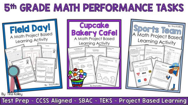 Math Performance Tasks - 5th Grade SBAC Test Prep - Math Project Based Learning - Image 2