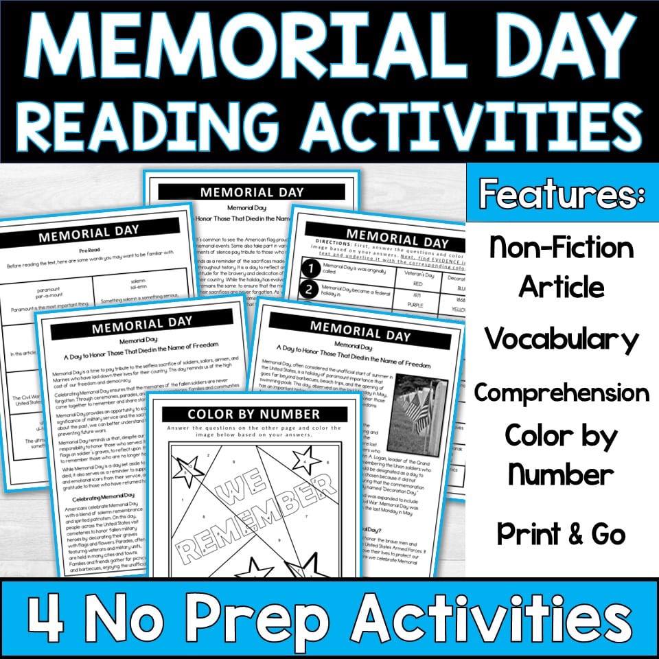 Memorial Day Activities for Students