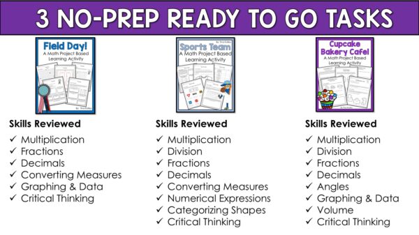 Math Performance Tasks - 5th Grade SBAC Test Prep - Math Project Based Learning - Image 3