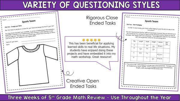 Math Performance Tasks - 5th Grade SBAC Test Prep - Math Project Based Learning - Image 6