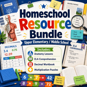 Upper Elementary/Middle  School  Homeschool Bundle